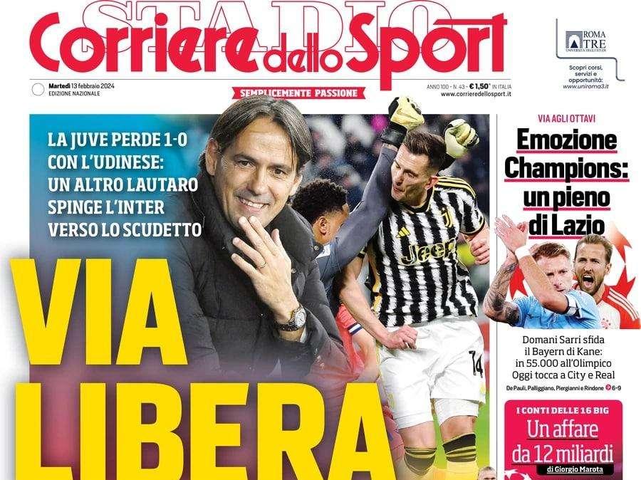 "Via libera: un altro Lautaro spinge l'Inter": l'apertura del Corriere dello Sport