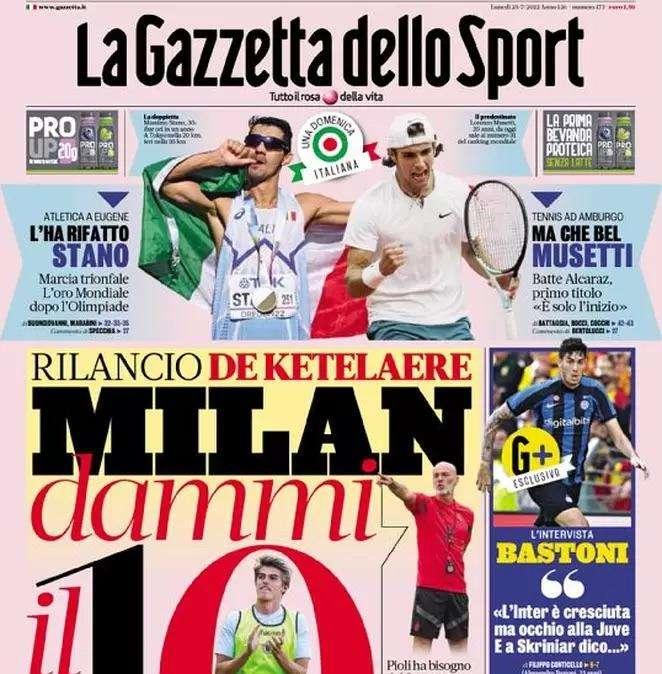 Rassegna stampa - Le prime pagine di lunedì 25 luglio