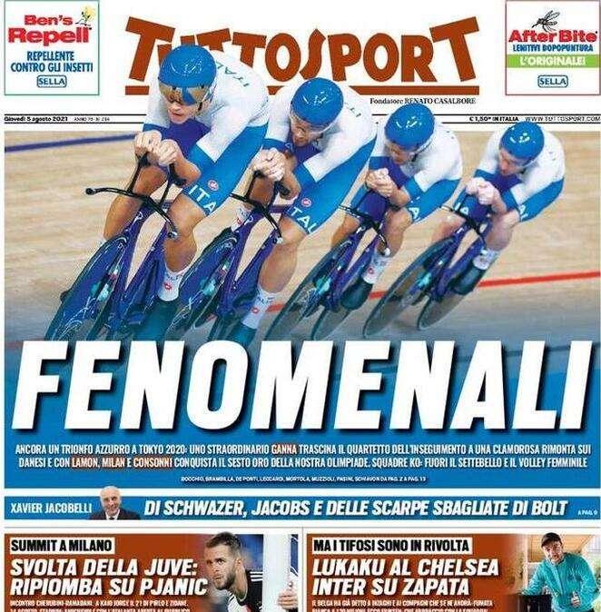 Tuttosport in prima pagina: "Lukaku al Chelsea, Inter su Zapata. Tifosi in rivolta"