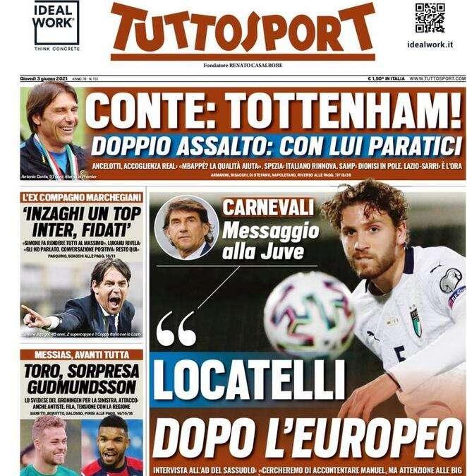 L'apertura di Tuttosport: "Inzaghi un top, Inter fidati"