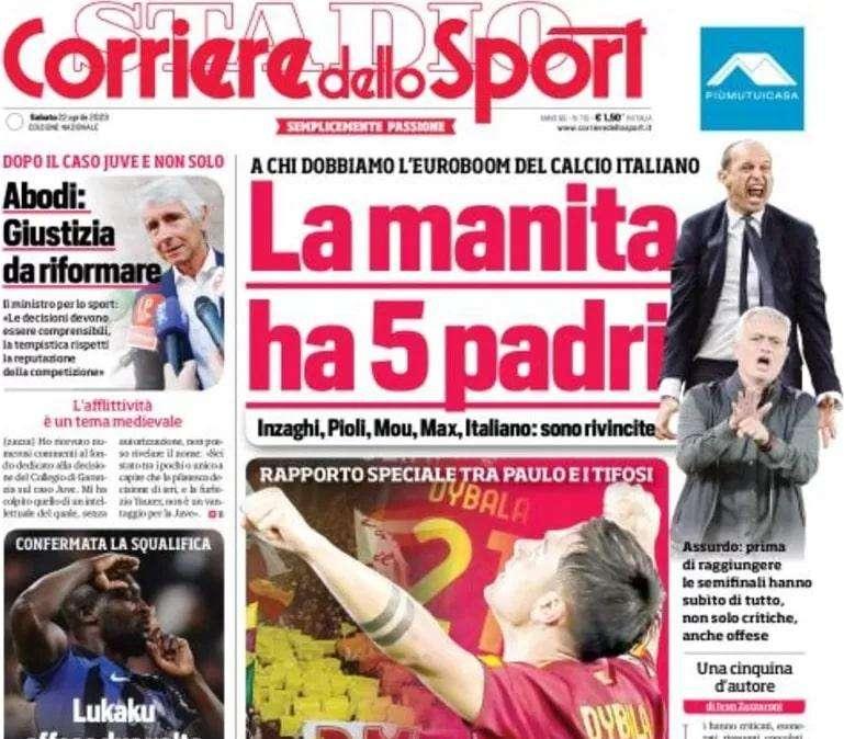 L'Italia torna protagonista in Europa, l'Inter pensa al futuro: le prime pagine del 22 aprile