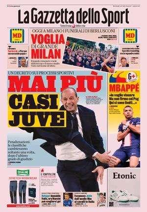 Le prime pagine di mercoledì 14 giugno: l'Inter spinge per Koulibaly. Asta per Frattesi