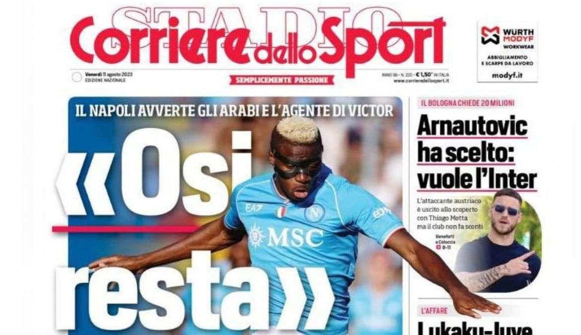 Il Corriere dello Sport: "Arnautovic ha scelto, vuole l'Inter"