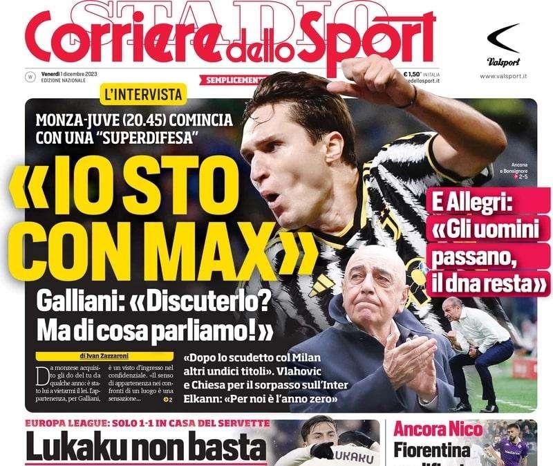 Il Corriere dello Sport in prima pagina: "Effetto Mazzarri a Napoli, contro l'Inter per la zona-scudetto"