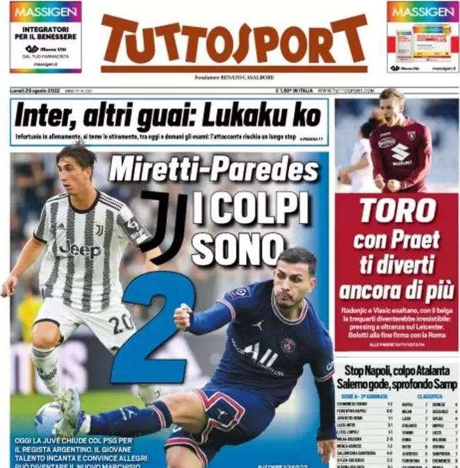 Lukaku finisce ko, Tuttosport in apertura: "L'attaccante rischia un lungo stop"