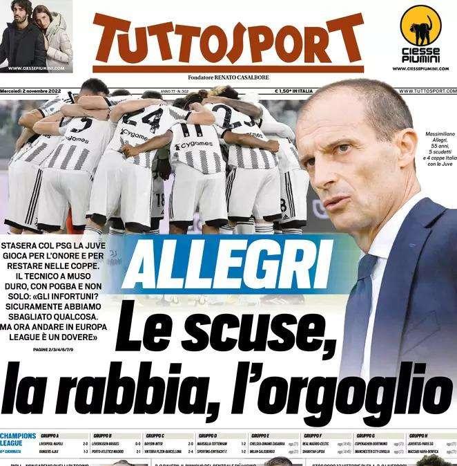 L'Inter cade col Bayern, Tuttosport: "Turnover e ko, adesso Juve e Skriniar" 