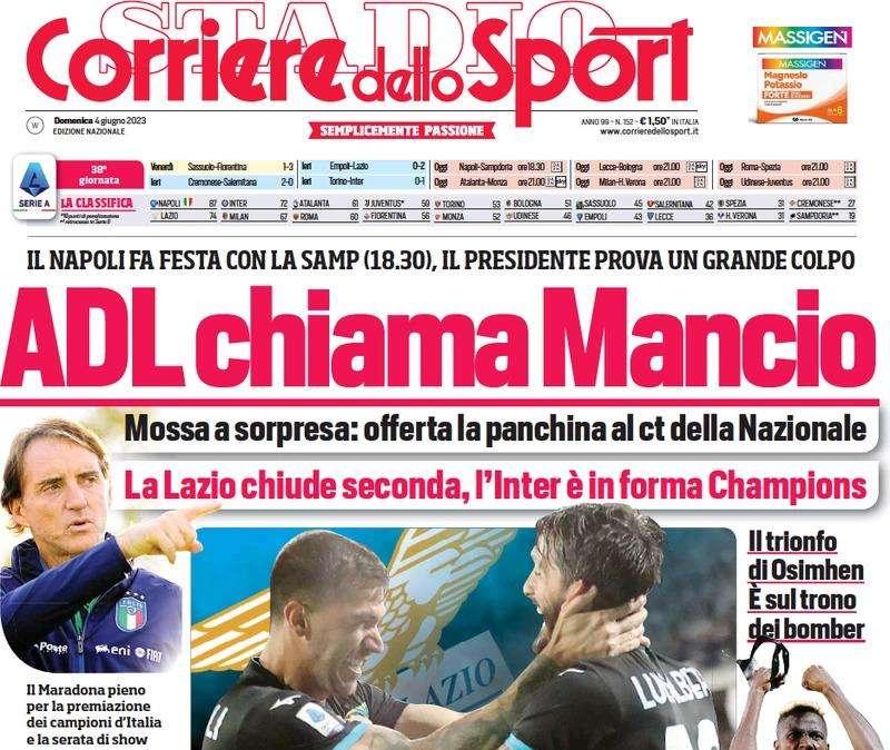 L'apertura del CorSport: "ADL chiama Mancio. E l'Inter è in forma Champions"