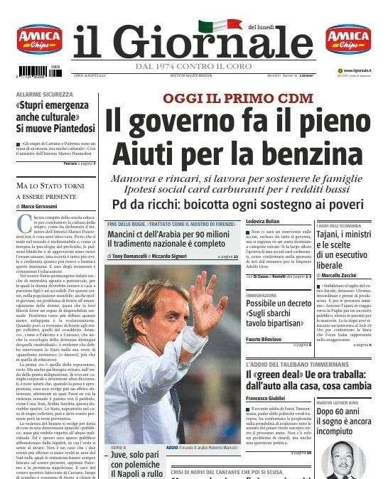 Il titolo de Il Giornale: "Inzaghi da Sir Ranieri attendendo Pavard pronto a tutto per l’Inter"