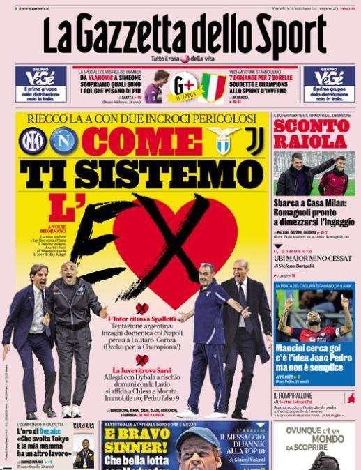 Rassegna stampa - Le prime pagine di venerdì 19 novembre