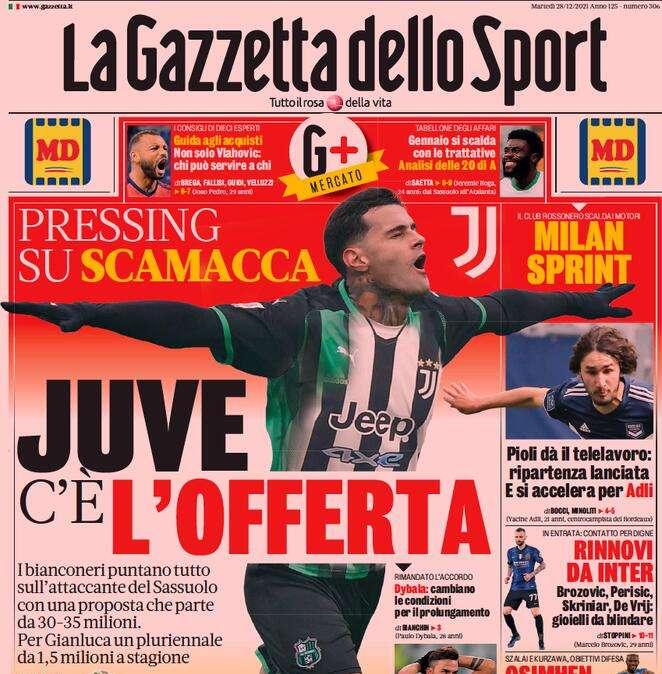 La Gazzetta in apertura: "Rinnovi da Inter". Da Brozovic a Perisic, i gioielli da blindare