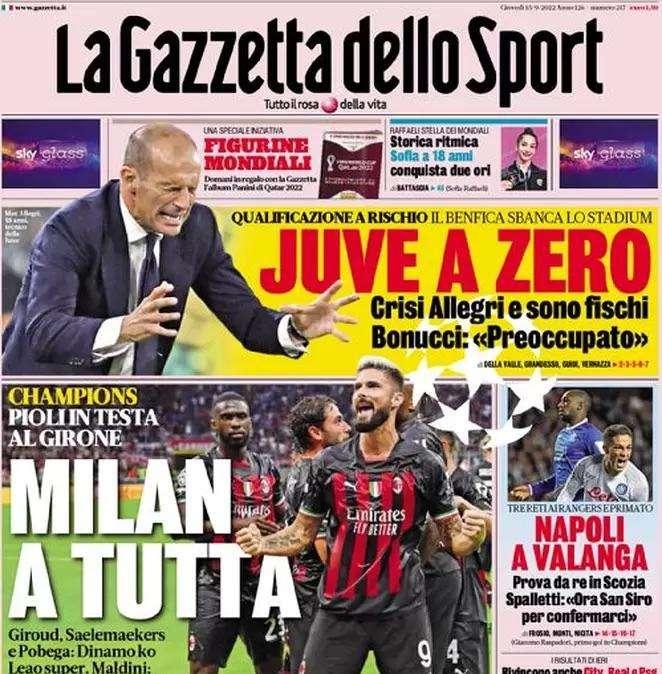 La Gazzetta in apertura: "Inter, nuovo muro". Acerbi sorpassa De Vrij?