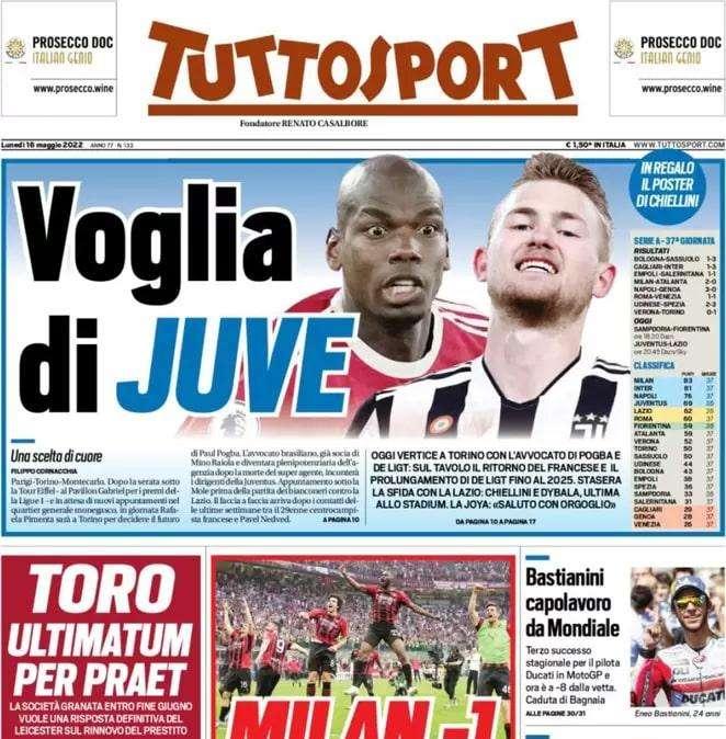 L'apertura del Corriere dello Sport: "Inzaghi non si arrende, ultimi 90' da brividi"