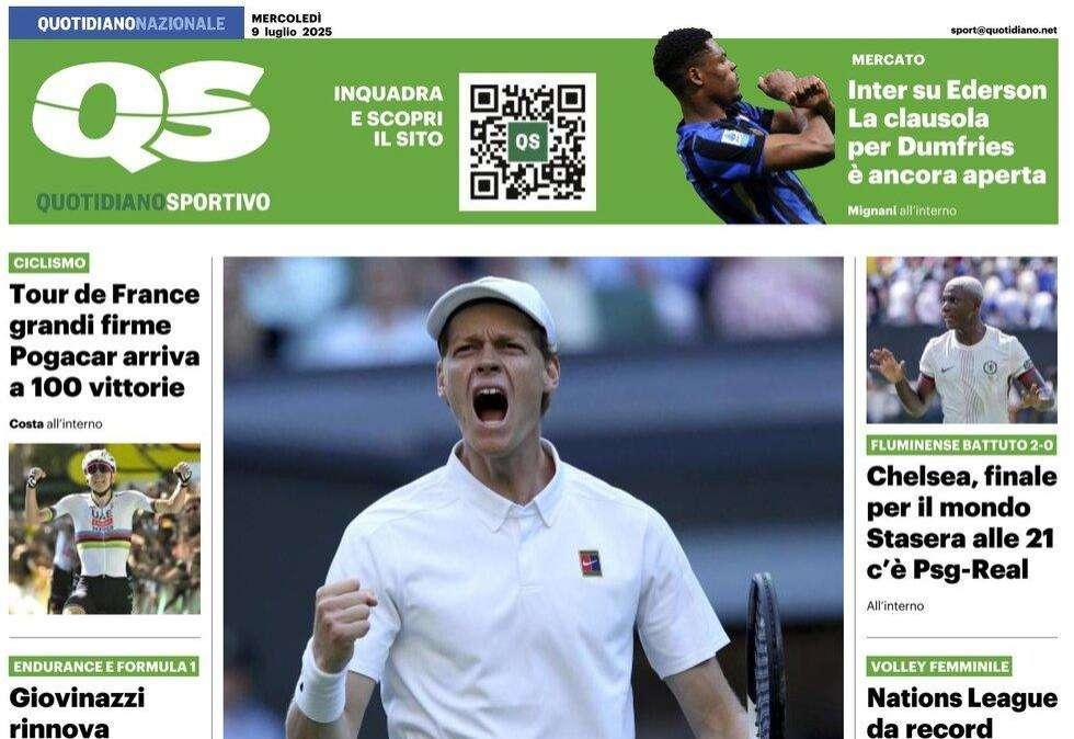 Inter su Ederson, aperti i discorsi su Dumfries. La prima pagina del QS - Quotidiano Sportivo