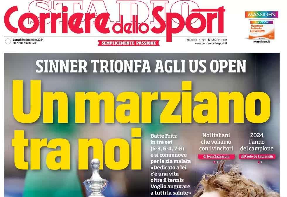 "Champions, l'Inter punta all'all-in contro le 4 piccole": l'apertura del Corriere dello Sport