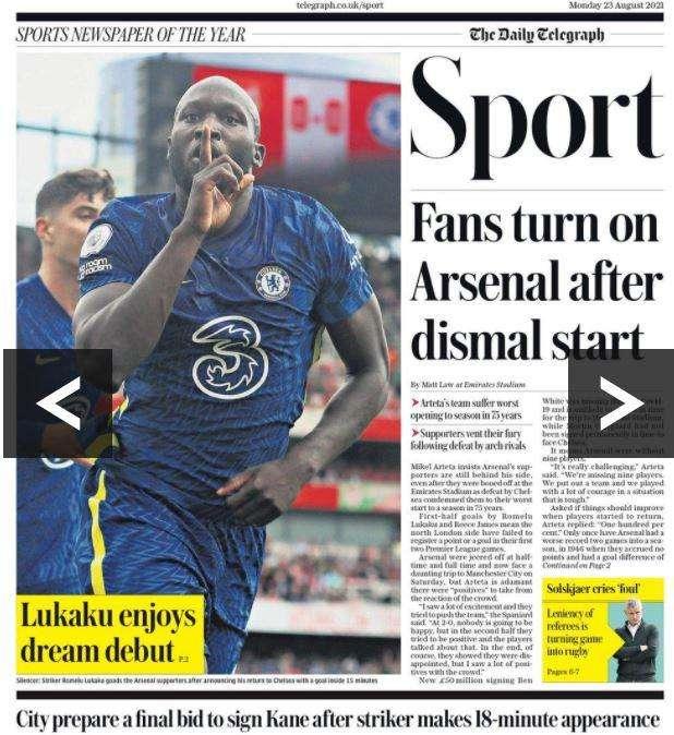 Lukaku spopola sui quotidiani inglesi: "Porta il Chelsea su una nuova dimensione"