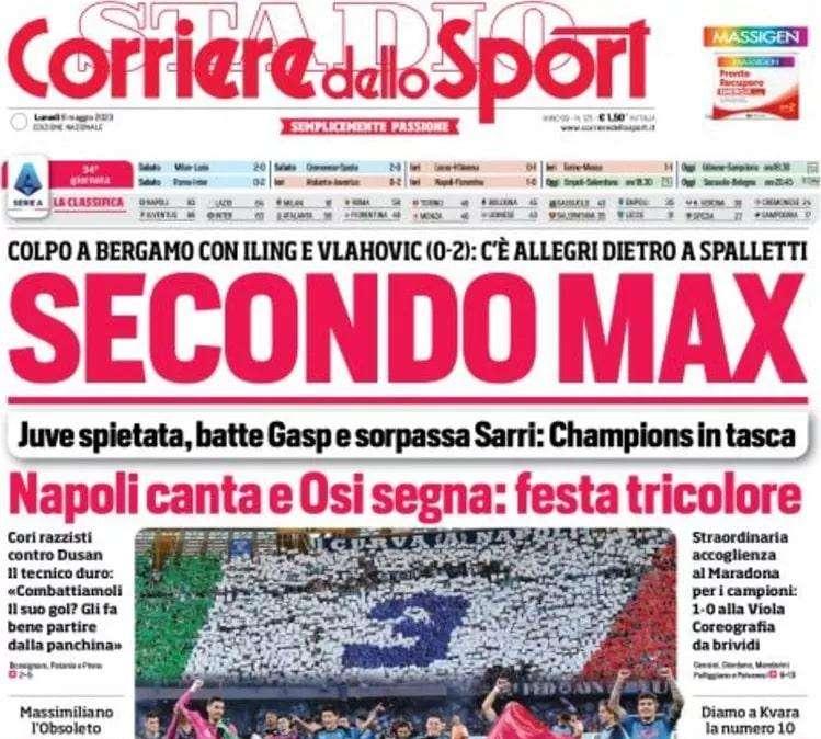 Il CorSport titola: "L'exploit di Lukaku, alternativa di lusso nei cambi dell'Inter"