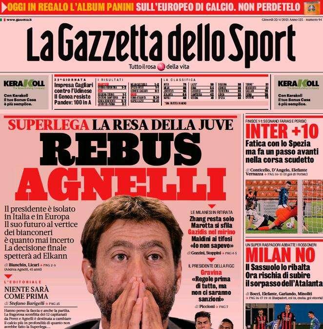 Rassegna stampa - Le prime pagine di giovedì 22 aprile