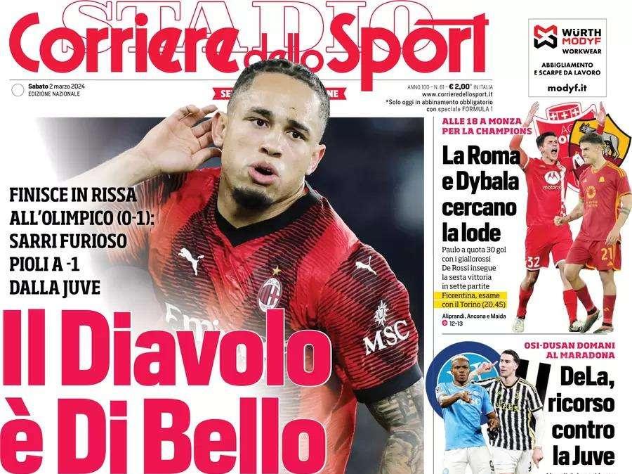 Dal calendario arriva un altro assist, la fuga Inter passa da Napoli. L'apertura del CorSport
