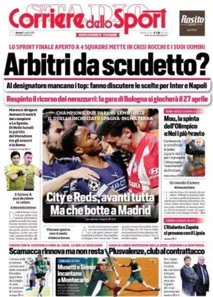 Il Corriere dello Sport in apertura: "Scamacca rinnova ma non resta"