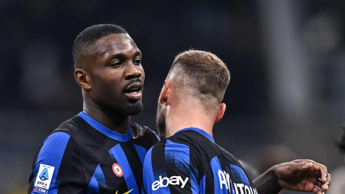 Inzaghi lancia Thuram dal 1', testa già all'Atletico. Staffetta Arna-Lautaro a Bologna