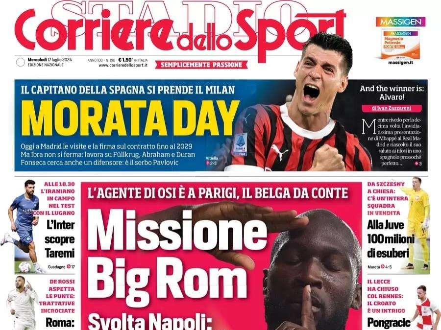 "L'Inter scopre Taremi": la prima pagina dell'edizione odierna del Corriere dello Sport