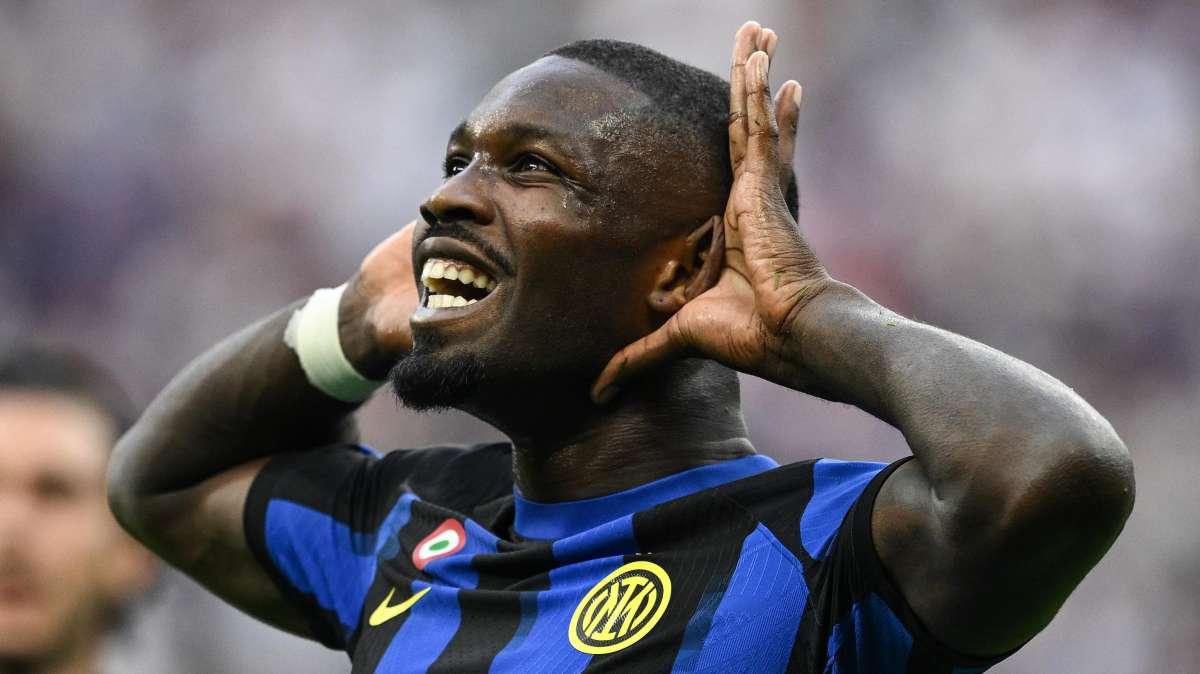 Dimarco scherza con Thuram: "Ordine spedito". Il francese risponde: "Meglio di Amazon"