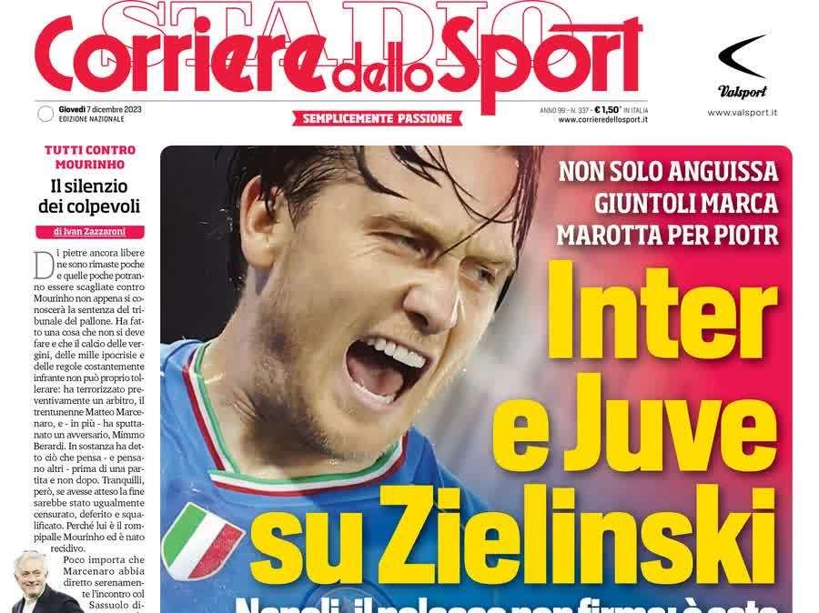 L'apertura del CorSport: "Inter e Juve su Zielinski". Il polacco non firma il rinnovo