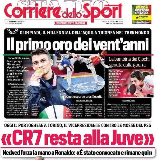 Rassegna stampa - Le prime pagine di domenica 25 luglio