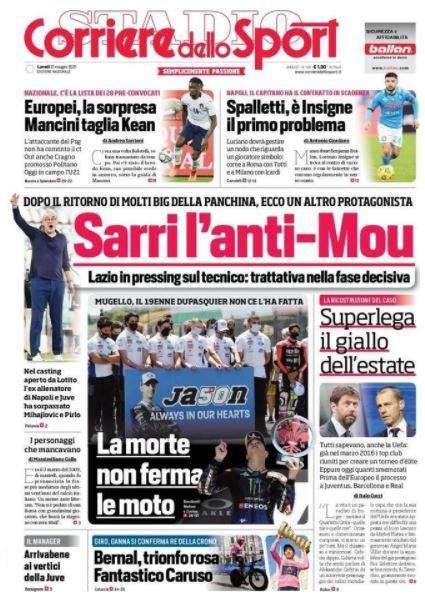 L'apertura del Corriere dello Sport: "Hakimi, 70 milioni all'Inter non bastano"