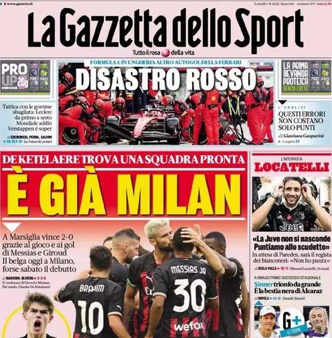 Rassegna stampa - Le prime pagine di lunedì 1 agosto