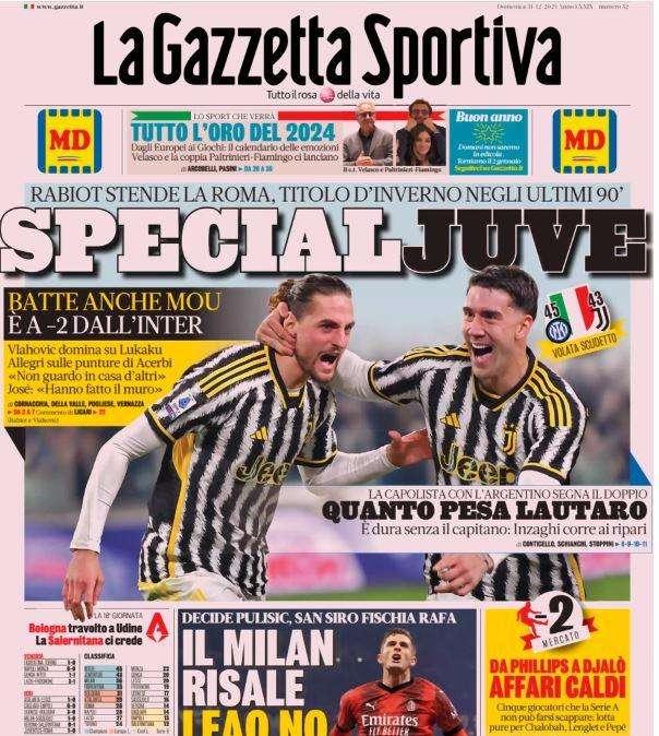 La Gazzetta in apertura: "Quanto pesa Lautaro". Senza di lui è dura