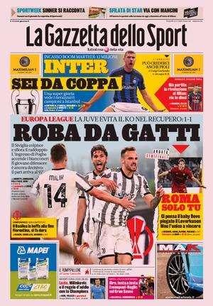 La Gazzetta in apertura: "Inter, sei da coppa". Una super giuria vede i nerazzurri campioni