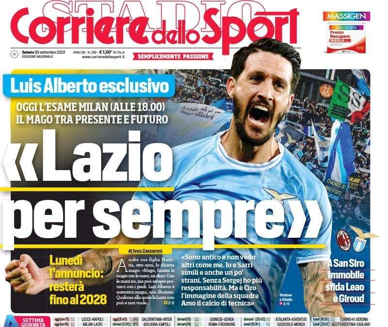 Corriere dello Sport in prima pagina: "Inter, un altro guaio per Inzaghi: ko anche Frattesi"