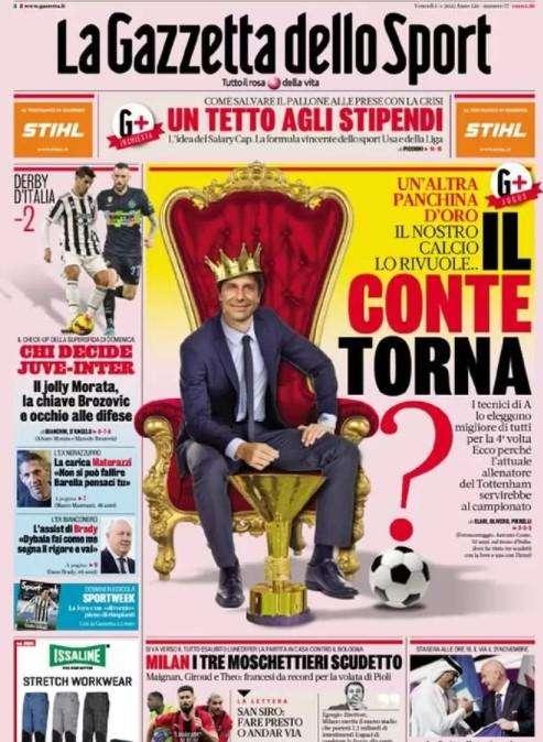 La prima pagina de La Gazzetta dello Sport: "Chi decide Juve-Inter?"