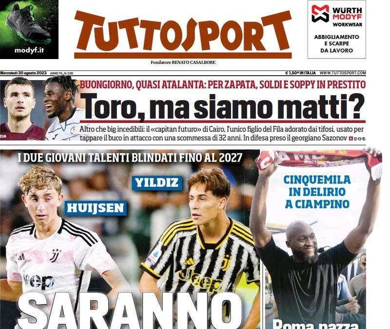Tuttosport in apertura: "All'Inter sbarca il 'muro' Pavard". Fine della telenovela