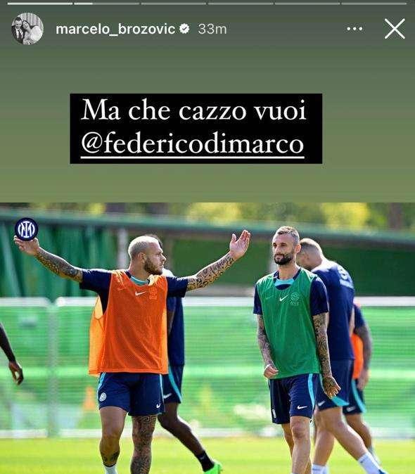 FOTO - Brozovic torna in gruppo. Ed è subito show sui social con Dimarco
