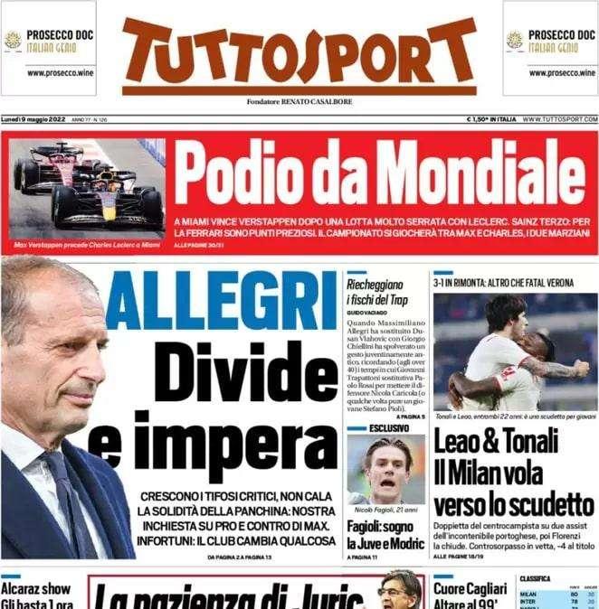 L'apertura di Tuttosport: "Zhang, modello Agnelli"