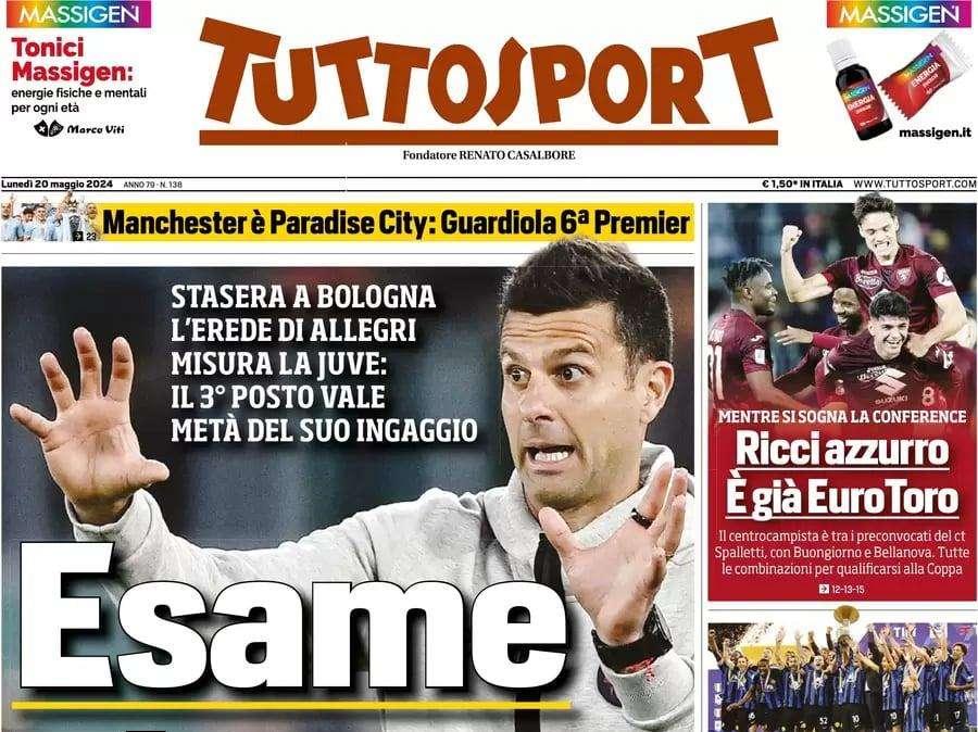 Zhang, mossa disperata. Festa Inter nell'ansia. Tuttosport apre con le vicende societarie dell'Inter