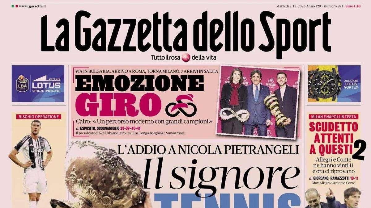 Le prime pagine dei quotidiani italiani e stranieri del 2 dicembre: Vlahovic shock