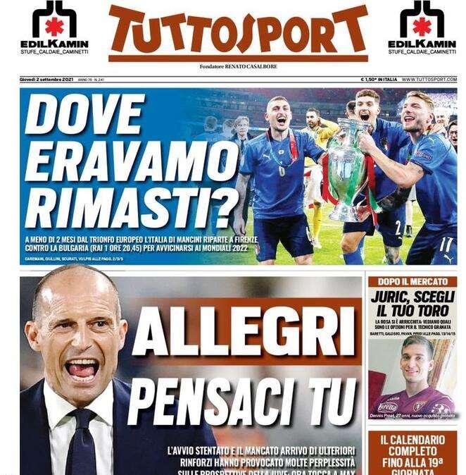 Tuttosport : "Inter, il futuro è domani. Occhi su Insigne e Raspadori"