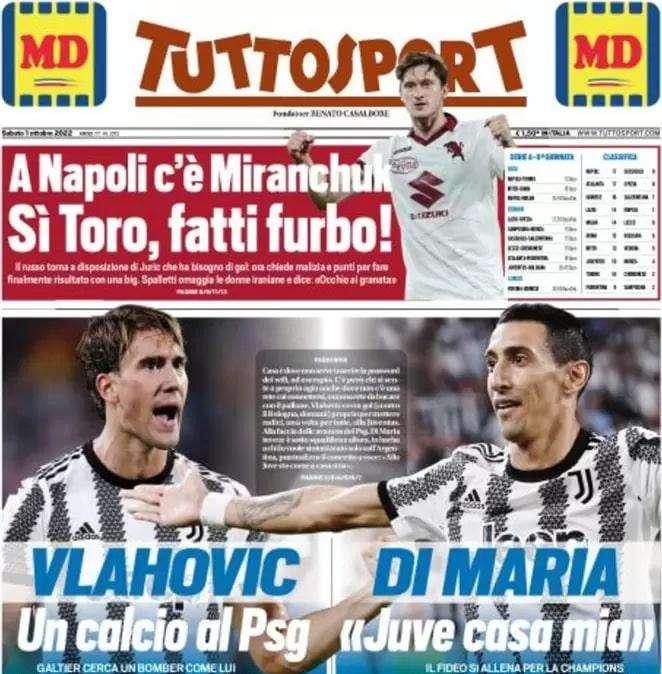 Tuttosport in prima pagina: "Inter, però Inzaghi". Mourinho inquieta il tecnico nerazzurro