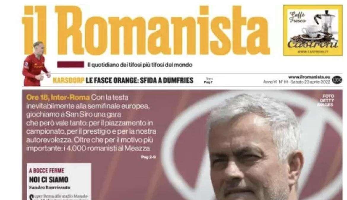 Il Romanista sul ritorno di Mourinho al Meazza: "Lupo a San Siro"