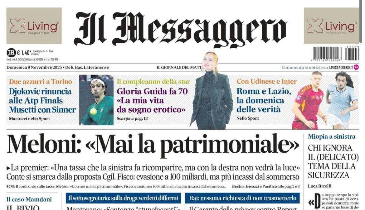 "La carica di Sarri: voglio 25 folli". L'apertura de Il Messaggero in vista dell'Inter