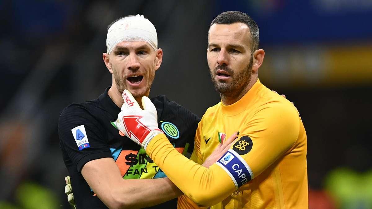 Le pagelle di Dzeko: perde un pallone sanguinoso e rischia il rosso. Il peggiore dei nerazzurri