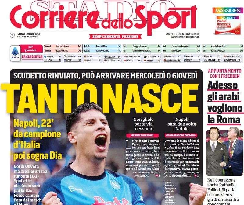 L'Inter e Lautaro travolgono la Lazio, si infiamma la corsa Champions: le prime pagine del 1 maggio