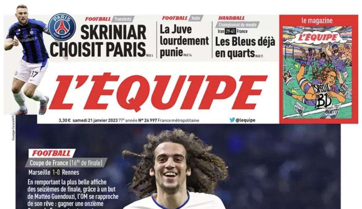 L'Equipe non ha dubbi: "Skriniar ha scelto Parigi". Lo slovacco dirà addio all'Inter