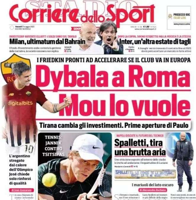 Il Corriere dello Sport in prima pagina: "Inter, un'altra estate di tagli"