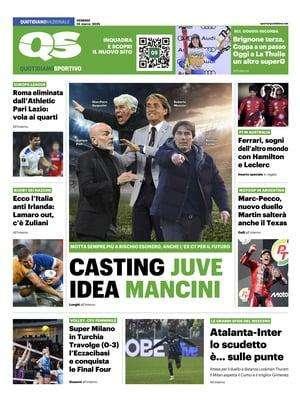"Atalanta-Inter lo scudetto è... sulle punte": la prima pagina del QS
