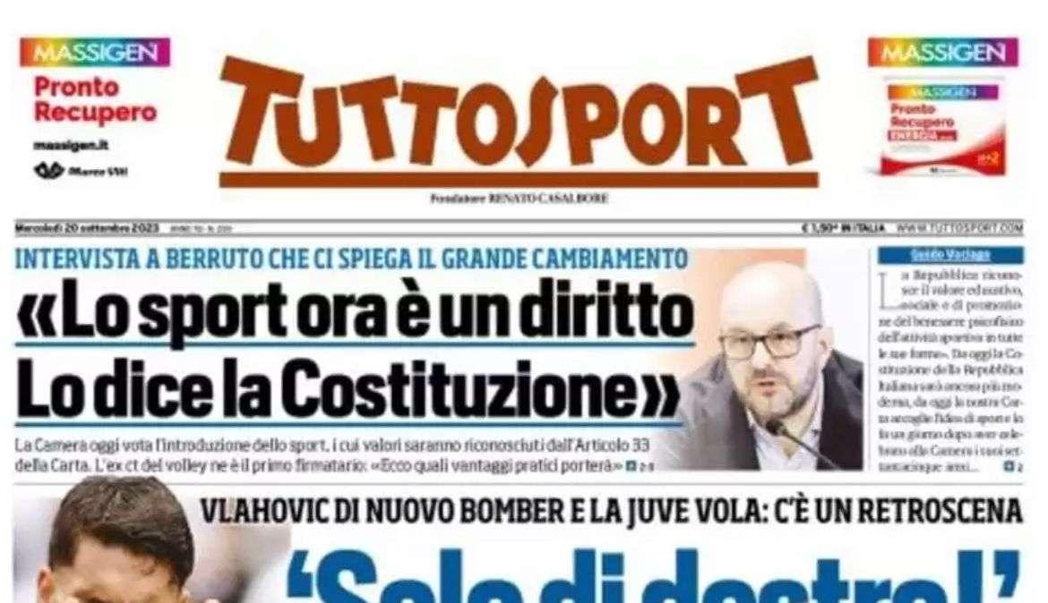 Tuttosport sui nerazzurri: "Forza Inter, l'obiettivo è Wembley!". Ma Inzaghi perde Calha