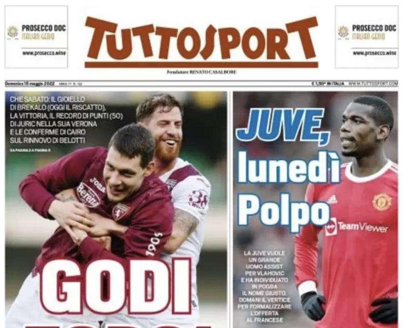 Tuttosport titola in taglio basso: "Milan, brividi Scudetto"